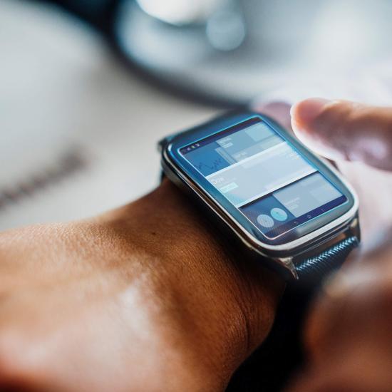 Smartphone watch on wrist