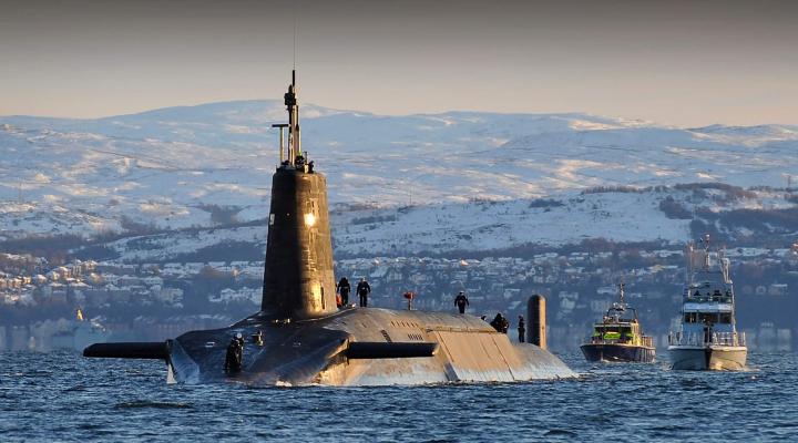 Submarine in the ocean (Open Government Licence)